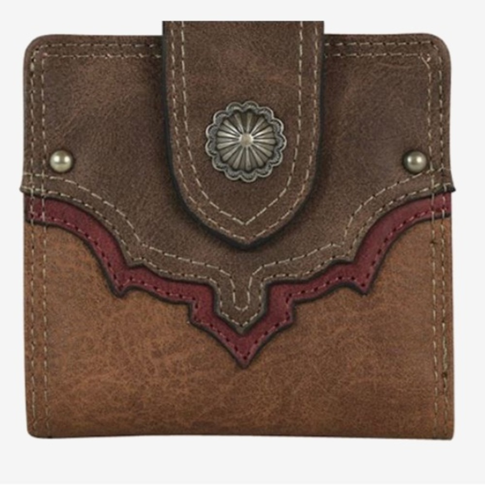 Justin Boots Brown and Red Western Wallet *NEW*